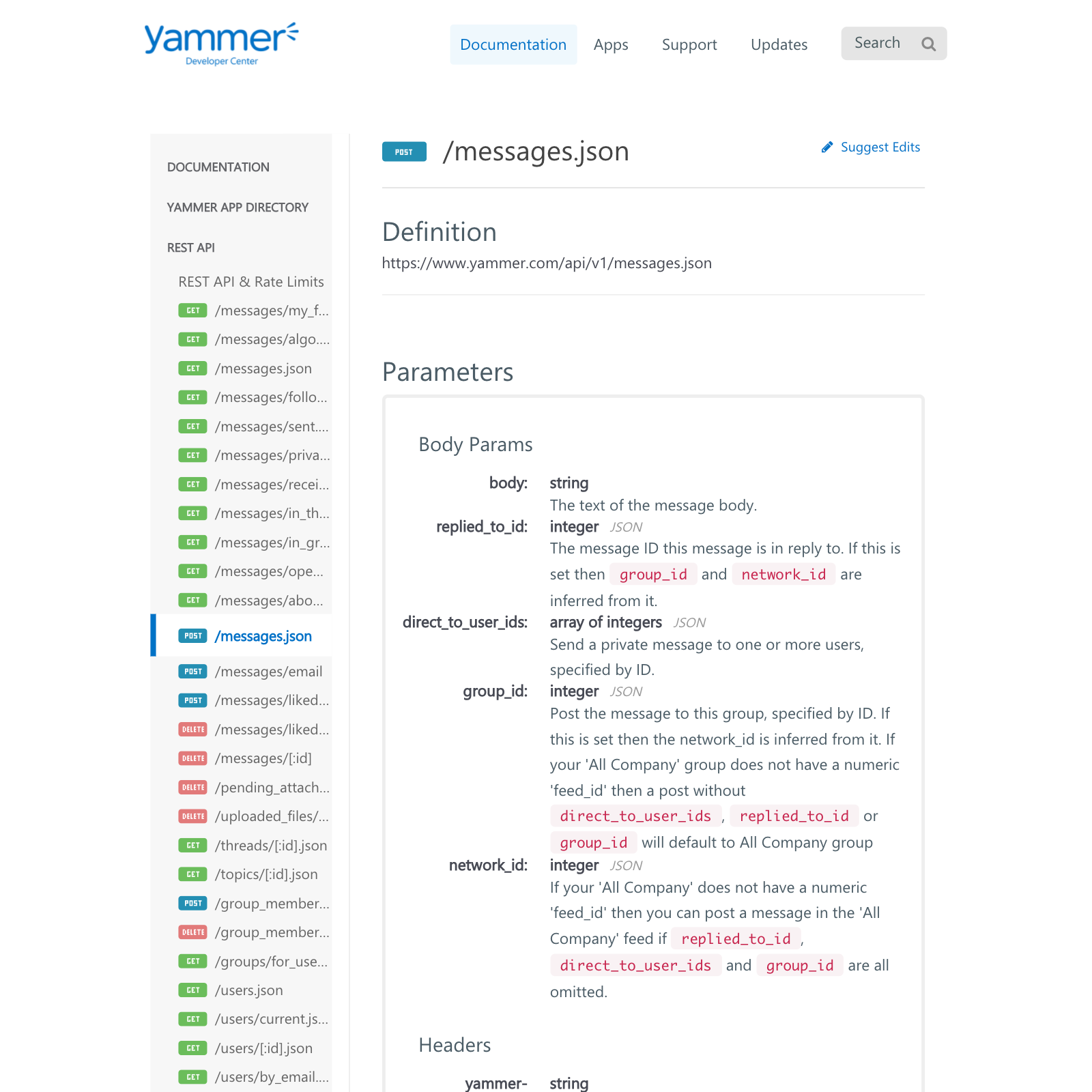 Yammer Documentation